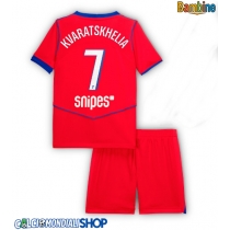 Maglie da calcio Paris Saint-Germain Khvicha Kvaratskhelia #7 Terza Maglia Bambino 2025-26 Manica Corta + Pantaloni corti)